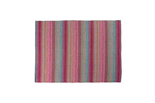 Dmora Cleveland moderner Teppich, Kelim-Stil, 100% Baumwolle, mehrfarbig, 200x140cm von Dmora