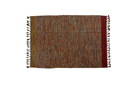 Dmora Dallas moderner Teppich, Kelim-Stil, 100% Baumwolle, mehrfarbig, 110x60cm von Dmora