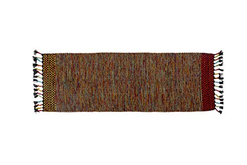 Dmora Dallas moderner Teppich, Kelim-Stil, 100% Baumwolle, mehrfarbig, 240x60cm von DMORA