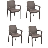 Dmora Gartenstuhl Viterbo, Gartensitz, Stuhl für Esstisch, Sessel für den Außenbereich in Rattanoptik, 100 % Made in Italy, 4er-Set, Cm 54x60h82, Dmora Gartenstuhl Viterbo, Gartensitz, Stuhl für Esstisch, Sessel für den Außenbereich in Rattanoptik, 100 % Made in Italy, 4er-Set, Cm 54x60h82, von DMORA