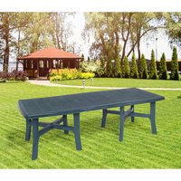 Gartentisch Dhysa, Ausziehbarer Esstisch, rechteckiger Mehrzweck-Gartentisch, 100 % Made in Italy, 160x90h72 cm, Grün - Dmora von DMORA