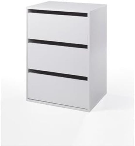 Dmora Innenkommode mit drei Schubladen, weiße Farbe, 51 x 70 x 39 cm von Dmora