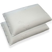 Talamo Italia Kissen Cancro,Ergonomisches "Seifen"-Kissen aus Memory Foam, 100 % Made in Italy, hypoallergen und atmungsaktiv, 71 x 41 x 13 cm, von DMORA