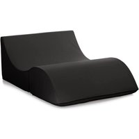 Dmora - Klappbett Dabbes, Puff umwandelbar in Doppelbett, 100% Made in Italy, Puff, umwandelbar in eine Chaiselongue aus Kunstleder, Cm 100x200h70, von DMORA