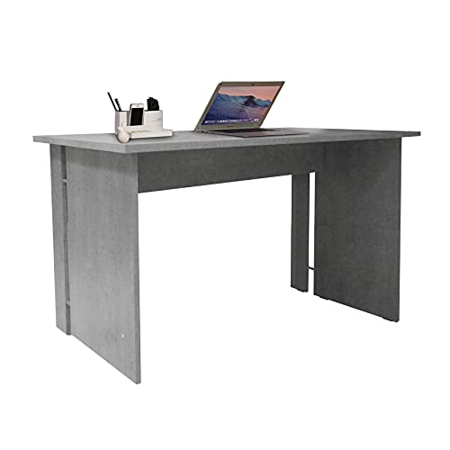 Dmora Linearer Schreibtisch für Büro und Arbeitszimmer, Minimaler Computertisch, Schreibtisch für die Arbeit, 150x78xh75 cm, Farbe Zementgrau Dmora Linearer Schreibtisch für Büro und Arbeitszimmer, Minimaler Computertisch, Schreibtisch für die Arbeit, 150x78xh75 cm, Farbe Zementgrau von Dmora