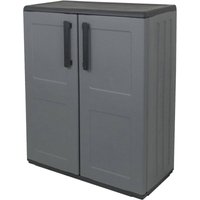 Mehrzweck oder Innenschrank, niedriger Kleiderschrank mit 2 Türen und 1 Polypropylenregal, 100% Made in Italy, 68x37h84 cm, graue Farbe - Dmora Mehrzweck oder Innenschrank, niedriger Kleiderschrank mit 2 Türen und 1 Polypropylenregal, 100% Made in Italy, 68x37h84 cm, graue Farbe - Dmora von DMORA