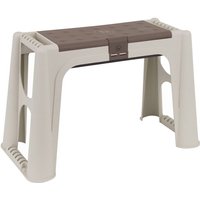 Mehrzweckbank mit einem Werkzeughalterungsfach in Polypropylen, Bank mit Sitz und Behälterkasten, 100% Made in Italy, 58x29h37 cm, Anthrazitfarbe Mehrzweckbank mit einem Werkzeughalterungsfach in Polypropylen, Bank mit Sitz und Behälterkasten, 100% Made in Italy, 58x29h37 cm, Anthrazitfarbe von DMORA