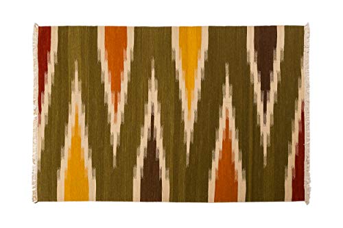 Dmora Miami Moderner Teppich, Kelim-Stil, 100% Baumwolle, bunt, 200x140cm von Dmora