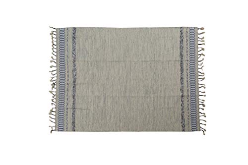 Dmora Moderner Boston-Teppich, Kelim-Stil, 100% Baumwolle, grau, 110x60cm von Dmora