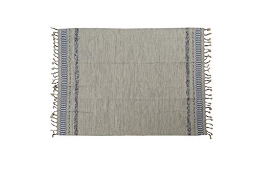 Dmora Moderner Boston-Teppich, Kelim-Stil, 100% Baumwolle, grau, 170x110cm von Dmora