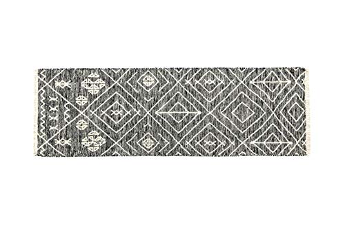 Dmora Moderner Teppich Orlando, Kelim-Stil, 100% Baumwolle, mehrfarbig, 180x60cm von DMORA