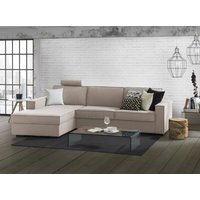 Dmora - Schlafsofa Daalber, Ecksofa, 100% Made in Italy, Sofa mit Drehöffnung, Linke Containerhalbinsel, mit Standard-Armlehnen, Cm 280x95h90, von DMORA