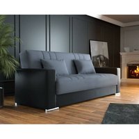 Dmora - Schlafsofa Dmede, 3-Sitzer-Container-Schlafsofa aus Kunstleder und Stoff, Wohnzimmersofa mit Klick-Klack-Öffnung und 2 Kissen inklusive, Dmora - Schlafsofa Dmede, 3-Sitzer-Container-Schlafsofa aus Kunstleder und Stoff, Wohnzimmersofa mit Klick-Klack-Öffnung und 2 Kissen inklusive, von DMORA