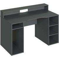 Dmora - Schreibtisch Dlucum, Moderner Schreibtisch von Gaming, Studiertisch für pc und CD-Halter, Studiertisch mit Regalen, 136x67h88 cm, Anthrazit Dmora - Schreibtisch Dlucum, Moderner Schreibtisch von Gaming, Studiertisch für pc und CD-Halter, Studiertisch mit Regalen, 136x67h88 cm, Anthrazit von DMORA