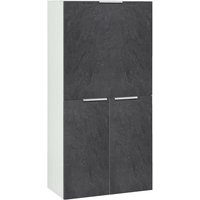 Schreibtisch Gianpiero, Mehrzweckmöbel mit Regalen und Arbeitsplatte, Mehrzweck-Bürotisch, platzsparender Mehrpositionsschreibtisch, 100 % Made in von DMORA