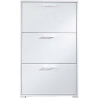 Dmora Schuhregal Peonia, Mehrzweck - Eingangsmöbel mit 3 Klapptüren, Schuhschrank mit doppelter Tiefe, 100% Made in Italy, Cm 67x28h112, Weiß Dmora Schuhregal Peonia, Mehrzweck - Eingangsmöbel mit 3 Klapptüren, Schuhschrank mit doppelter Tiefe, 100% Made in Italy, Cm 67x28h112, Weiß von DMORA