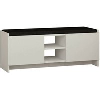 Dmora - Schuhschrank Algedi, Schuhregal, Mehrzweck-Eingangsgarderobe, Möbel für Schuhe, 110x37h43 cm, Weiß, mit verstärkter Verpackung von DMORA