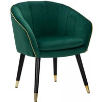 Dmora Sessel, Kiefernholz und Schwamm und Metall und Polyester, Farbe Grün, Maße: 62 x 58 x 78 cm von DMORA