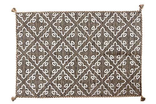 Dmora Toronto moderner Teppich, Kelim-Stil, 100% Baumwolle, braun, 180x120cm von Dmora