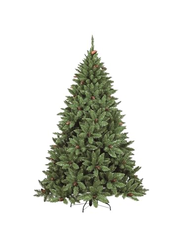 Dmora - Weihnachtsbaum 150 cm Stoccolma, Künstliche Kiefer, Realistischer Baum, Tannenbaum, 89x89 h150 cm, Grün von Dmora