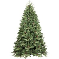 Dmora - Weihnachtsbaum Praga, extra dicker Kunstbaum, Baum in echter PVC-Optik, inkl Tannenzapfen, 839 Äste, Höhe 180 cm von DMORA