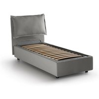 Einzelbett Dpal, Containerbett mit Stoffbespannung, 100% Made in Italy, Frontöffnung, passend für Matratze Cm 90x190, Grau - Dmora Einzelbett Dpal, Containerbett mit Stoffbespannung, 100% Made in Italy, Frontöffnung, passend für Matratze Cm 90x190, Grau - Dmora von DMORA