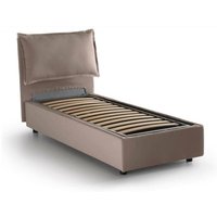 Einzelbett Dpal, Containerbett mit Stoffbespannung, 100% Made in Italy, Frontöffnung, passend für Matratze Cm 90x190, Turteltaube - Dmora Einzelbett Dpal, Containerbett mit Stoffbespannung, 100% Made in Italy, Frontöffnung, passend für Matratze Cm 90x190, Turteltaube - Dmora von DMORA