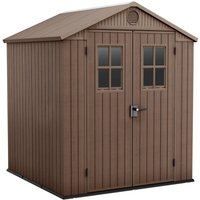 Gartenhaus Lagundo, Gartenhütte, Gartenhaus, Werkzeugschuppen, 190x183 h221 cm, Braun - Dmora Gartenhaus Lagundo, Gartenhütte, Gartenhaus, Werkzeugschuppen, 190x183 h221 cm, Braun - Dmora von DMORA