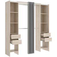 Großer Kleiderschrank Olaf, Schlafzimmermöbel, Schrank, Garderobe, 180x50 h205 cm, Eiche - Dmora Großer Kleiderschrank Olaf, Schlafzimmermöbel, Schrank, Garderobe, 180x50 h205 cm, Eiche - Dmora von DMORA