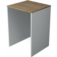 Großer Mehrzweckschrank Dmagrass, Multifunktionale Möbel, Schuhschrank, Besenschrank, 65x60h92 cm, Walnuss und Weiß - Dmora von DMORA