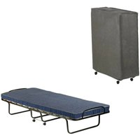 Klappbett Fosca, Gästebett mit Matratze inklusive, blau Klappbett Fosca, Gästebett mit Matratze inklusive, blau von DMORA