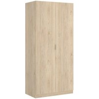 Kleiderschrank Deder, Kleiderbügel für Schlafzimmer, Kleiderschrank mit 2 Flügeltüren, 81x52h184 cm, Eiche - Dmora Kleiderschrank Deder, Kleiderbügel für Schlafzimmer, Kleiderschrank mit 2 Flügeltüren, 81x52h184 cm, Eiche - Dmora von DMORA