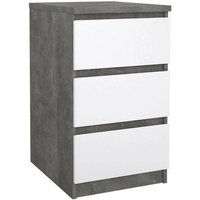Kommode Accudino, Mehrzweckkommode, Schlafzimmerkommode, Schrank mit Schubladen, 50x40 h70 cm, Zement und Glänzendes Weiß - Dmora Kommode Accudino, Mehrzweckkommode, Schlafzimmerkommode, Schrank mit Schubladen, 50x40 h70 cm, Zement und Glänzendes Weiß - Dmora von DMORA
