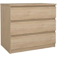 Kommode Artic, Mehrzweckkommode, Schlafzimmerkommode, Schrank mit Schubladen, 77x50 h70 cm, Eiche - Dmora von DMORA