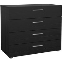 Kommode Marinette, Mehrzweckkommode, Schlafzimmerkommode, Schrank mit Schubladen, 80x40 h68 cm, Schwarz - Dmora Kommode Marinette, Mehrzweckkommode, Schlafzimmerkommode, Schrank mit Schubladen, 80x40 h68 cm, Schwarz - Dmora von DMORA