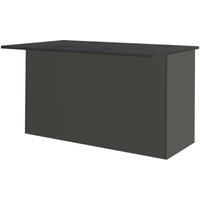 Kücheninsel Patrizio, zusätzlicher Ablagetisch, 100 % Made in Italy, 155 x 90 x 90 cm, Anthrazit und Schiefer, mit verstärkter Verpackung - Dmora von DMORA