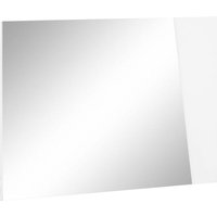 Linearer Wandspiegel, Made in Italy, Badezimmerspiegel, 80x2h60 cm, glänzend weiße Farbe - Dmora von DMORA