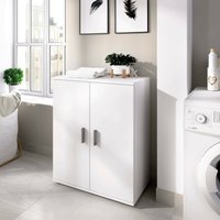 Mehrzweckgarderobe Dmedr, Mehrzweck-Schuhregalschrank, Schrank mit 2 Türen, 61x35h80 cm, Weiß - Dmora Mehrzweckgarderobe Dmedr, Mehrzweck-Schuhregalschrank, Schrank mit 2 Türen, 61x35h80 cm, Weiß - Dmora von DMORA