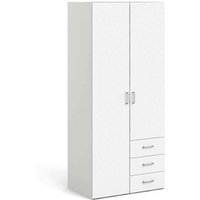 Mehrzweckschrank Arci, 2 Türen, 3 Einlegeböden, 49,5x175,4h cm, Weiß von DMORA