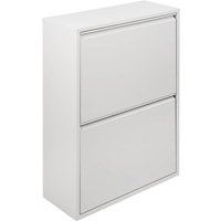 Mülleimer Anukhatun, Fassungsvermögen 72 (18 je Eimer), 25x60x92,5h cm Weiß von DMORA