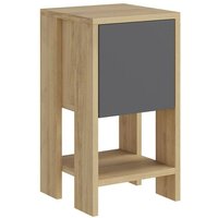 Nachttisch Draco, Niedrige Kommode, Tisch, Multifunktionaler Nachttisch, 30x30h55 cm, Eiche und Anthrazit, mit verstärkter Verpackung - Dmora von DMORA