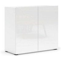 Ortoklasio Anrichte, Kommode mit Regal, 38x90x79h cm Weiß von DMORA