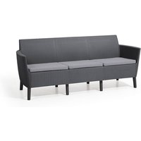 Outdoor-Sofa Winnipeg, Gartensofa, Terrassensofa, Sitzbank für draußen, 187x67 h76 cm, Anthrazit - Dmora von DMORA