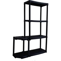 Reversible Eckregal mit Polypropylen Rack, Regal für Innen oder Außenbereich, 100% Made in Italy, 90x30H133 cm, Anthrazitfarbe - Dmora Reversible Eckregal mit Polypropylen Rack, Regal für Innen oder Außenbereich, 100% Made in Italy, 90x30H133 cm, Anthrazitfarbe - Dmora von DMORA