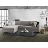 Dmora - Schlafsofa Daalber, Ecksofa, 100% Made in Italy, Sofa mit Drehöffnung, Linke Containerhalbinsel, mit Standard-Armlehnen, Cm 280x95h90, Grau von DMORA
