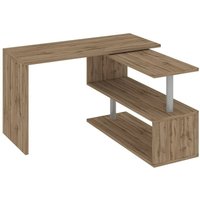 Schreibtisch Dascagn, Eckschreibtisch mit PC-Halterung, Mehrzweck-Bürotisch, platzsparender Schreibtisch mit mehreren Positionen, 100 % Made in von DMORA