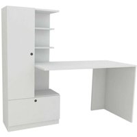 Schreibtisch Dfrabott, Mehrzweckschreibtisch, Bürotisch für pc, Eckschreibtisch, 150x62h140 cm, Weiß - Dmora Schreibtisch Dfrabott, Mehrzweckschreibtisch, Bürotisch für pc, Eckschreibtisch, 150x62h140 cm, Weiß - Dmora von DMORA