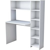Schreibtisch Dghin, Mehrzweckschreibtisch, Bürotisch für pc, Eckschreibtisch, 113x40h142 cm, Weiß - Dmora Schreibtisch Dghin, Mehrzweckschreibtisch, Bürotisch für pc, Eckschreibtisch, 113x40h142 cm, Weiß - Dmora von DMORA