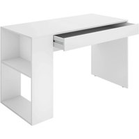 Schreibtisch Grigna, Mehrzweckschreibtisch, Bürotisch für pc, Eckschreibtisch, 115x50 h74 cm, Weiß - Dmora Schreibtisch Grigna, Mehrzweckschreibtisch, Bürotisch für pc, Eckschreibtisch, 115x50 h74 cm, Weiß - Dmora von DMORA