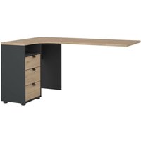 Schreibtisch Pinot, Mehrzweckschreibtisch, Bürotisch für pc, Eckschreibtisch, 150x100 h76 cm, Eiche und Grau - Dmora Schreibtisch Pinot, Mehrzweckschreibtisch, Bürotisch für pc, Eckschreibtisch, 150x100 h76 cm, Eiche und Grau - Dmora von DMORA